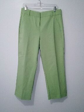 Fransa Cropped Straight Leg Green Pants